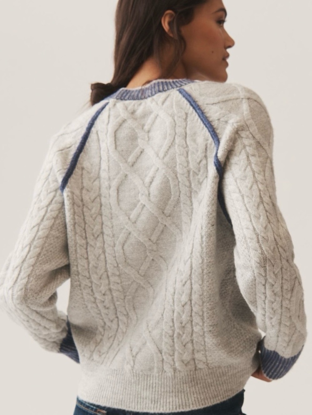 NWT Anthropologie Pilcro Cable-Knit Embroidered Cozy Home Sweater - Picture 3 of 11